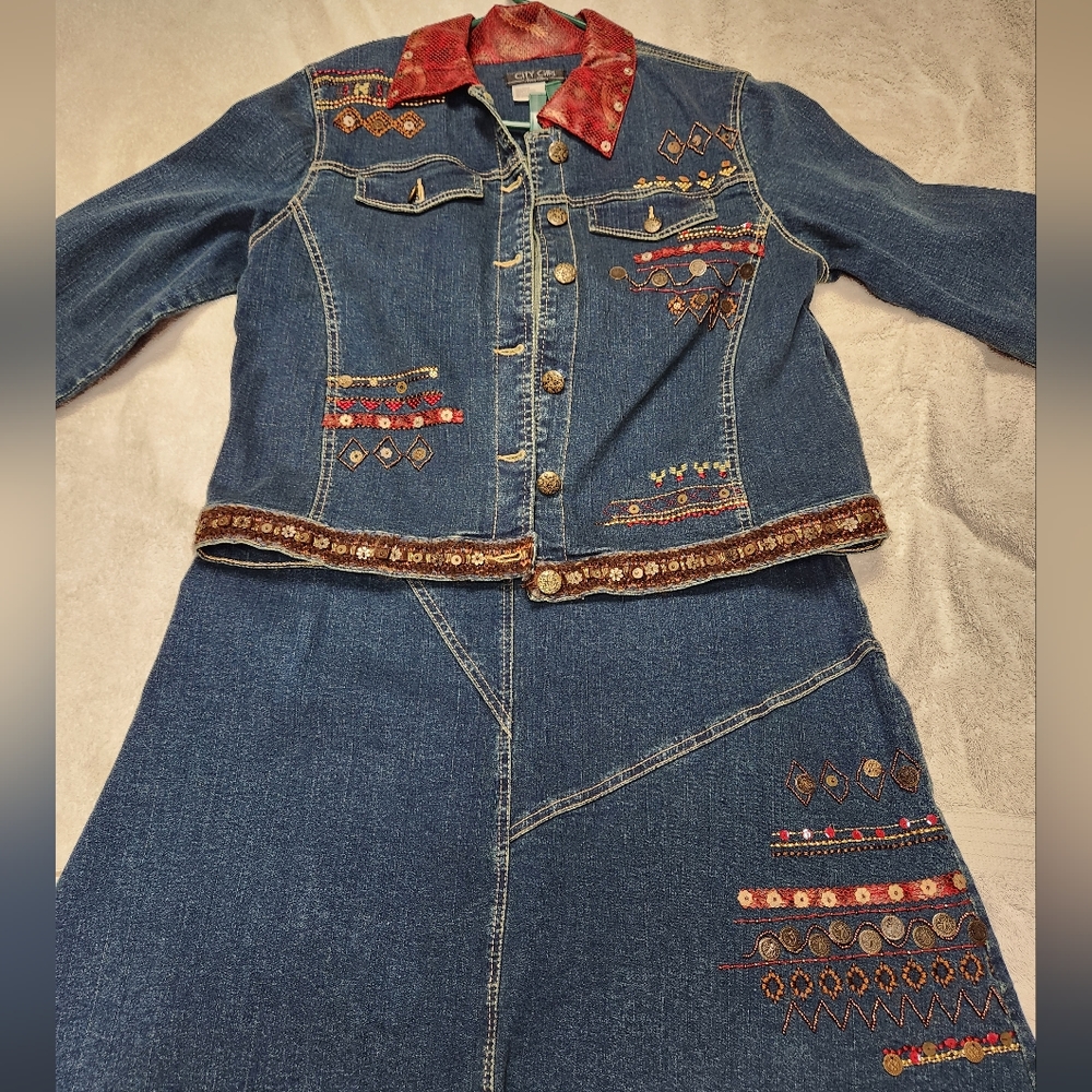 2 piece Long sleeve top and long skirt